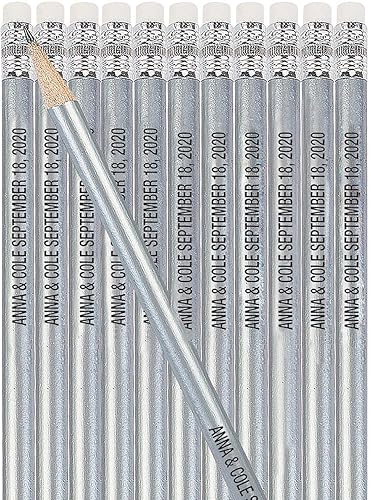 Miniatura 9 de Fun Express Lápices personalizados (rosa, azul, amarillo, púrpura), 24 piezas, enseñanza, escritura, marca, suministros de oficina