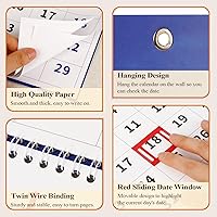 Vista 5 de Calendario de pared 2024-2025, calendario mensual de 3 meses, calendario de pared 2024 (plegado en un mes), diciembre 2023 a enero de 2025