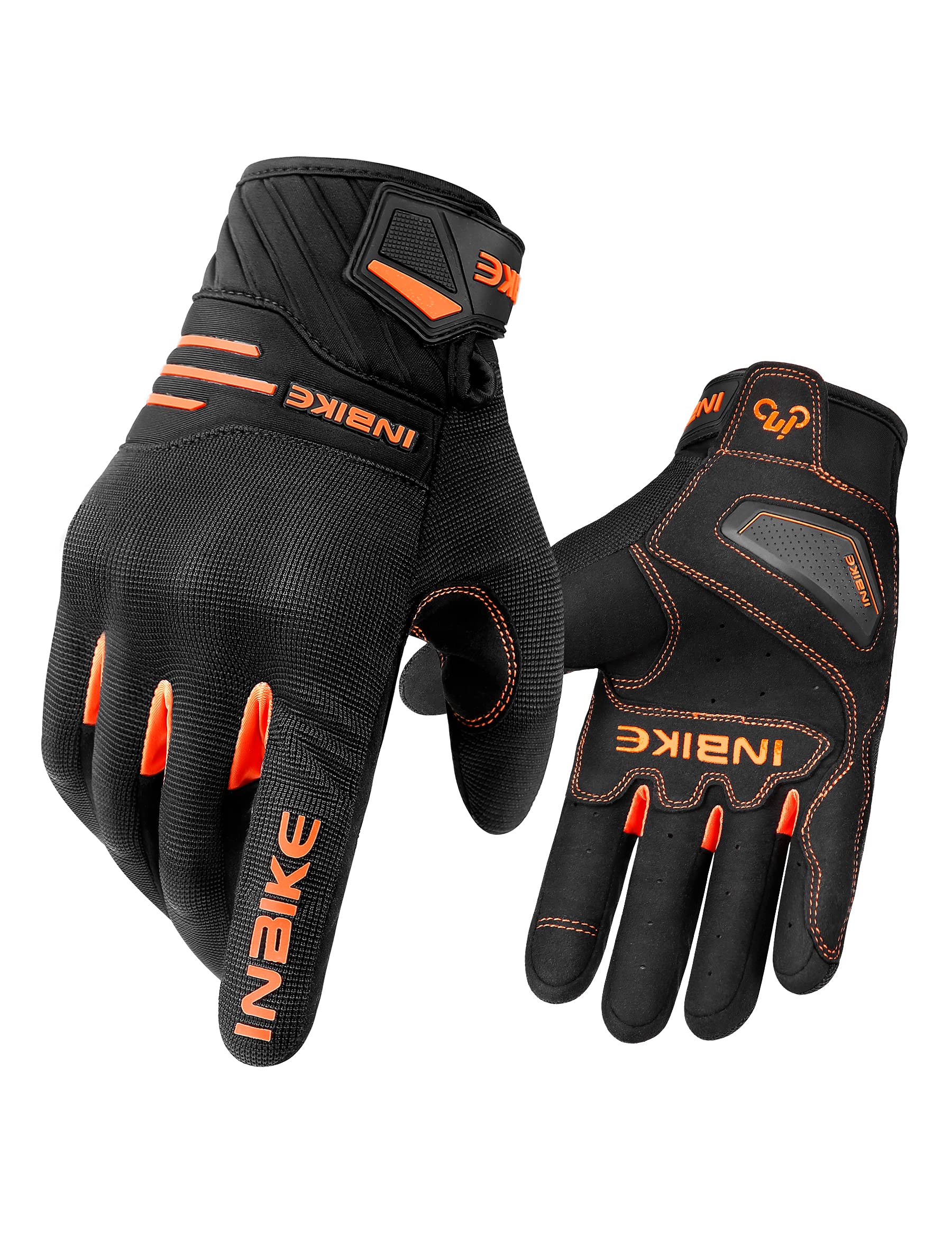 INBIKE Breathable Motorcycle Gloves Men Motorbike Riding Touchscreen Hard Knuckle TPR Palm Pad