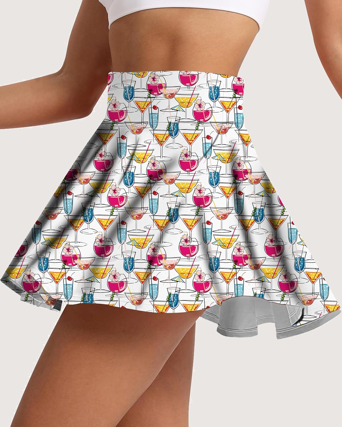 Women's Tennis Skirt Pleated Athletic Skirt with Shorts Pocket High Waisted Golf Skort for Workout Pickleball - Image 4