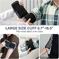 Vista 3 de Monitor de presión arterial para uso doméstico, máquina automática BP Monitores digitales de presión arterial alta con puño grande de 8.7 a 16.5