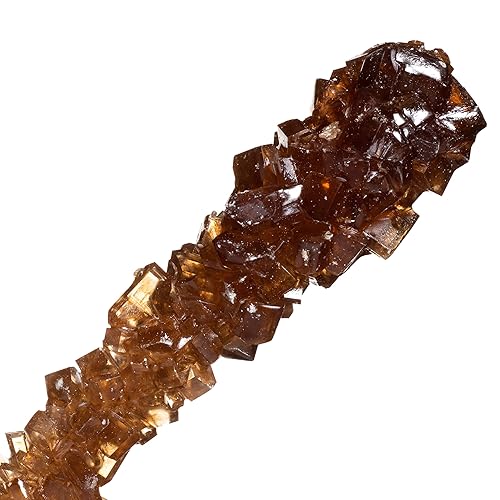 Miniatura 5 de Amber Rock Candy - Palitos de azúcar con sabor a cerveza de raíz, 36 caramelos marrones envueltos individualmente