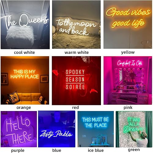 Miniatura 3 de Letrero de neón personalizado con nombre, luz LED, letreros de neón personalizables para decoración de pared, dormitorio, boda, fiesta, bar, tienda