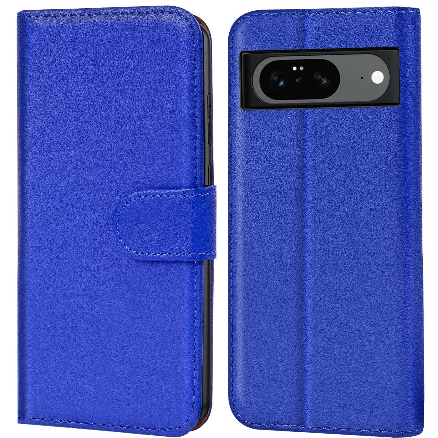 Custodia Cadorabo Google Pixel 4A 5G Blu - Cover Libro in Finto Cuoio
