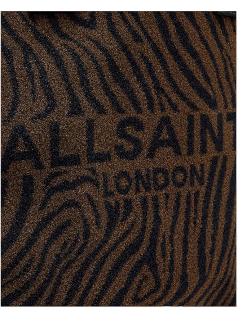 Black AllSaints Izzy Zebra East/West Tote