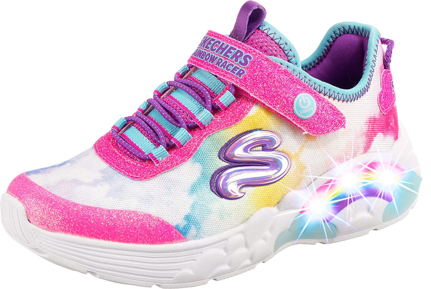 Skechers Rainbow Racer BasketFille Scratch Facile Chaussure Souple - 7