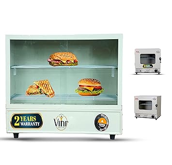 Vinr Large Steel Electric Hot-Case/Puff Oven/Food Warmer/Hot Food Cabinet (Grey, 47 Liters)