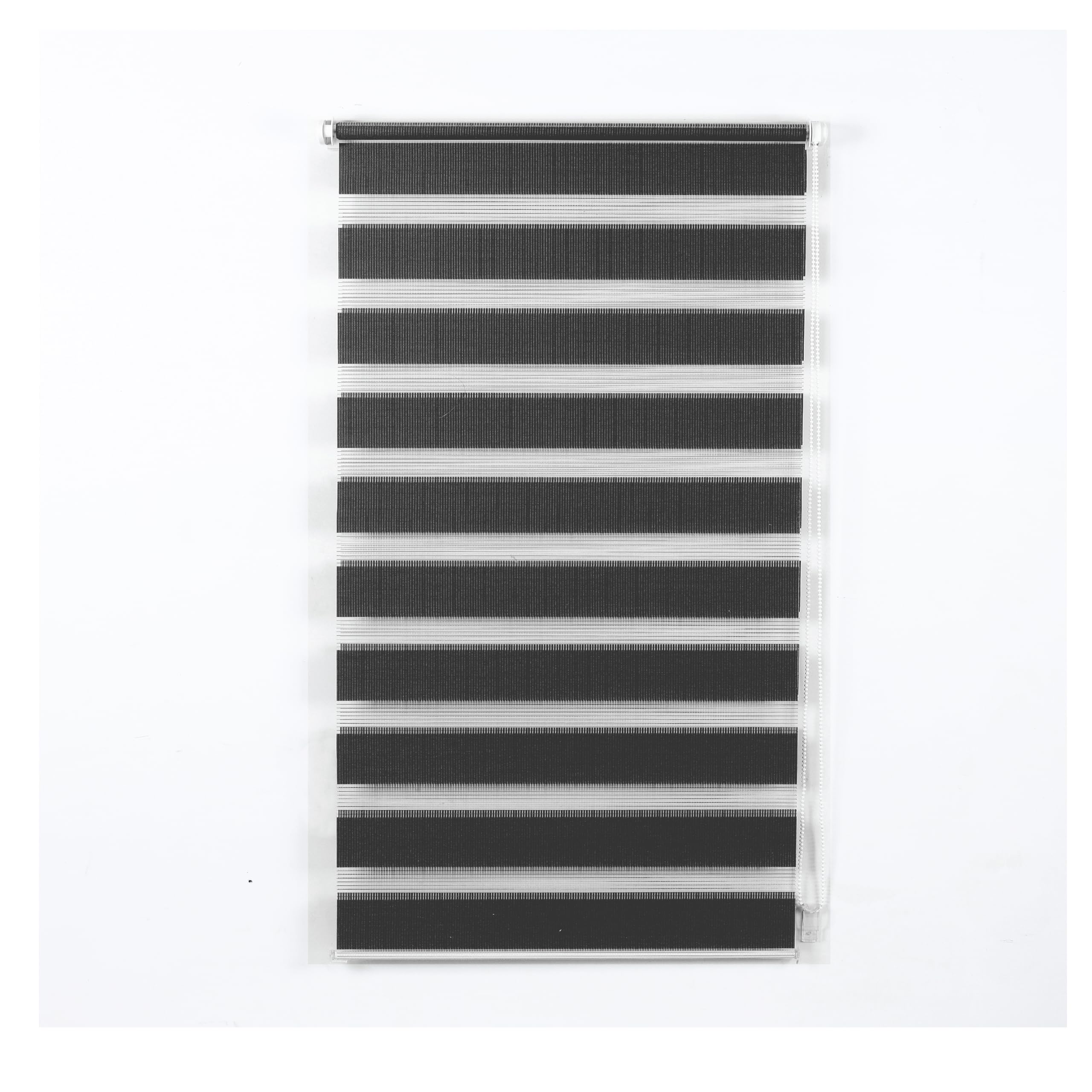Ev Dekor Grey Blinds-49Cm Wide X 165Cm Drop Zebra Dual Layer Roller Blind For Window