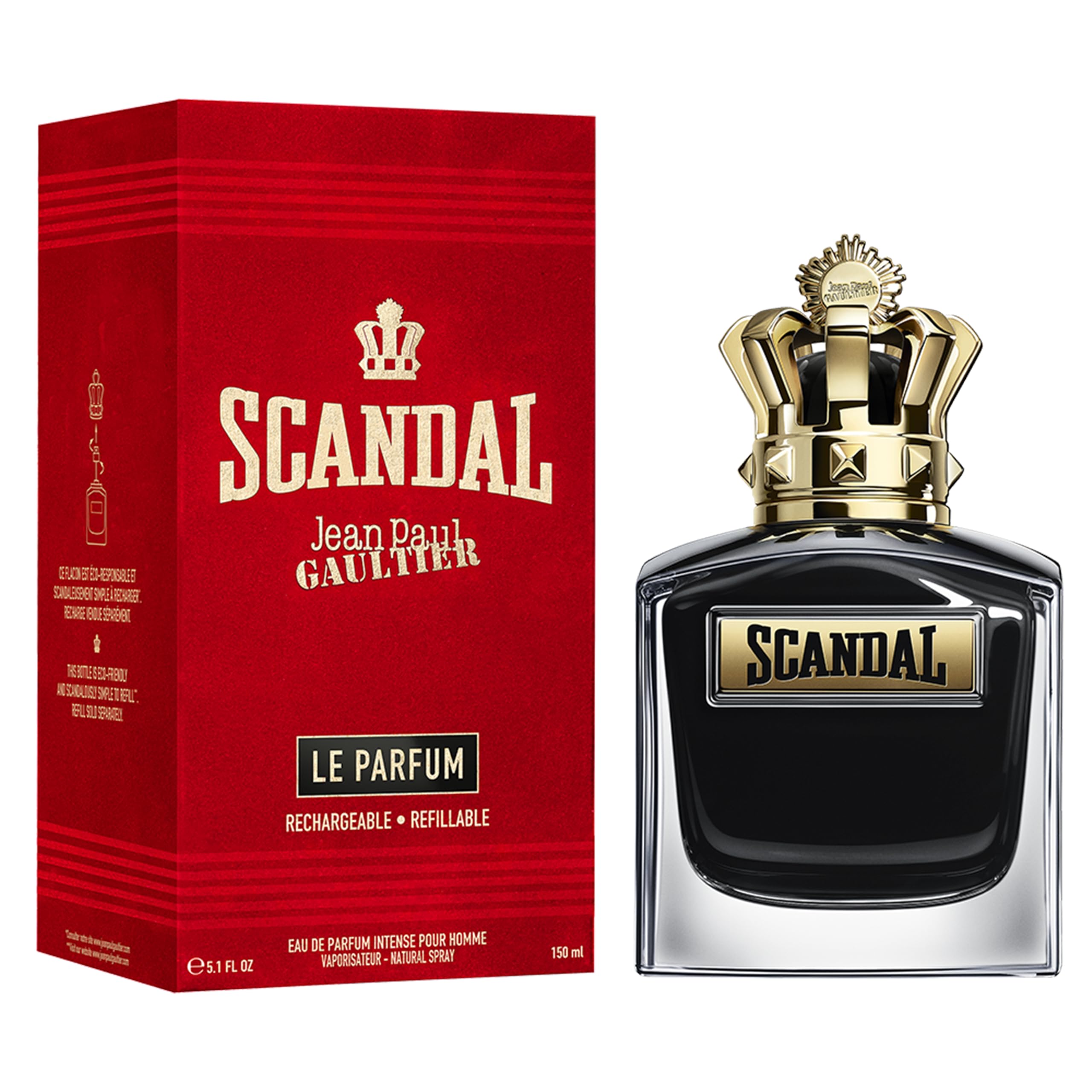 Jean Paul Gaultier Scandal Le Parfum EDP Intense Spray (Refillable) Men 5.1 oz