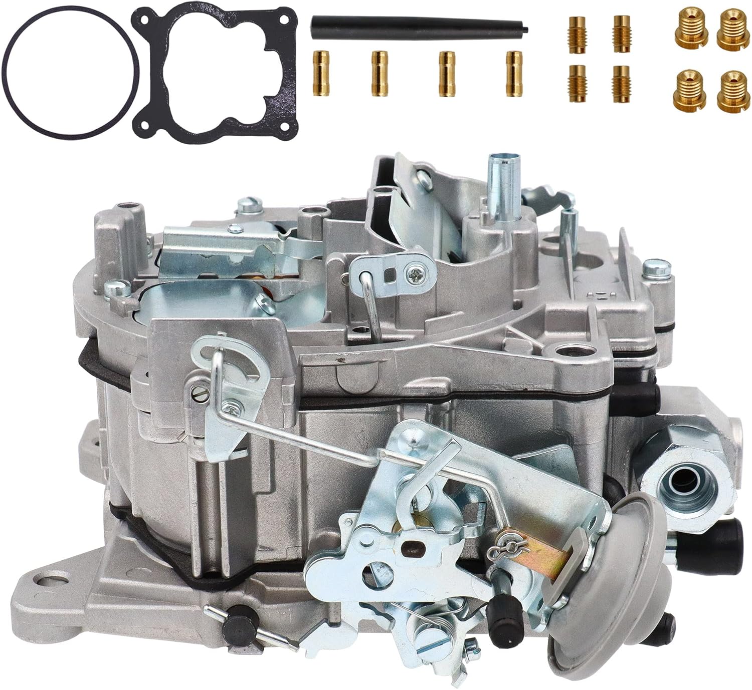 4 Barrel Carburetor for 1901R Rochester Quadrajet 4MV Chevy 4-BBL for Chevy 327-454 1966-1973 Summit Jegs Divorced Choke 1901-GG Replace Corvettes 1975-79 750 CFM Vacuum Secondary Durable
