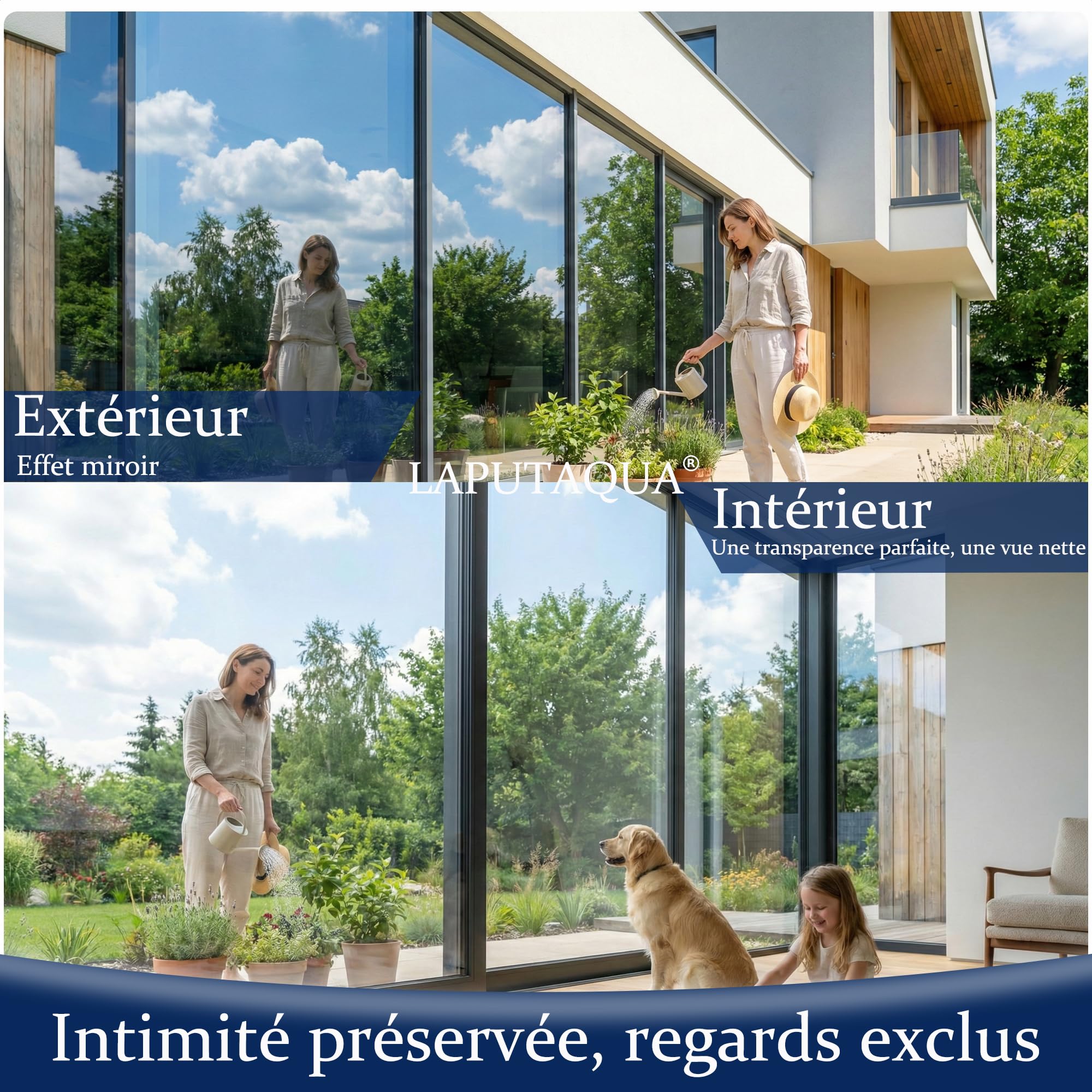 Film Fenetre Anti Regard Anti Chaleur Occultant sans Tain Anti UV Miroir 40x200cm Argent