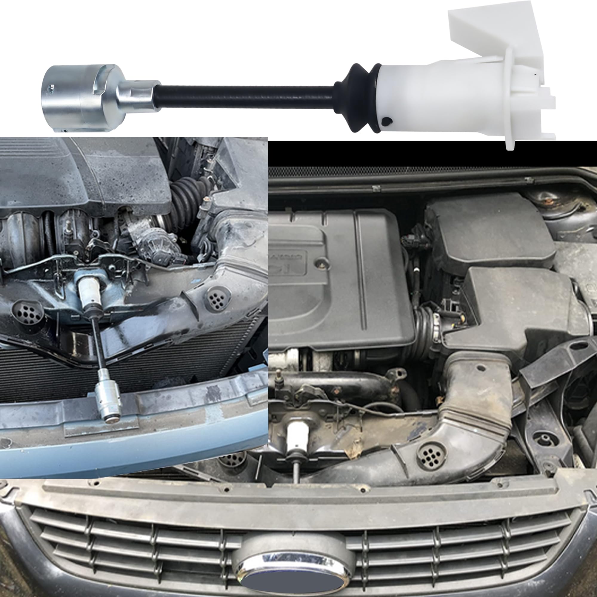 1343577 Kit di riparazione per serratura del cofano compatibile con Ford Focus MK2 2004 2005 2006 2007 2008 2009 2010 2011 2012 Focus C-MAX 2003 2004 2005 2006 2007 Rilascio cofano cofano