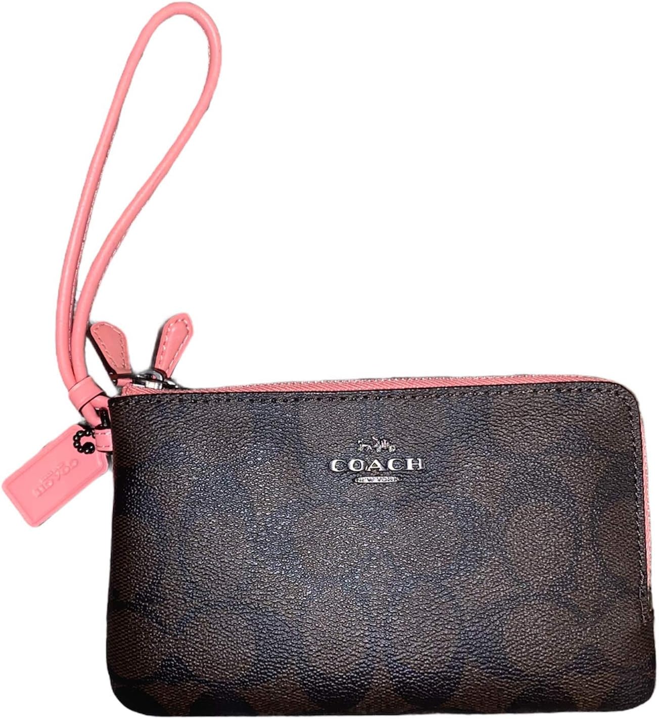 coach double zip wallet