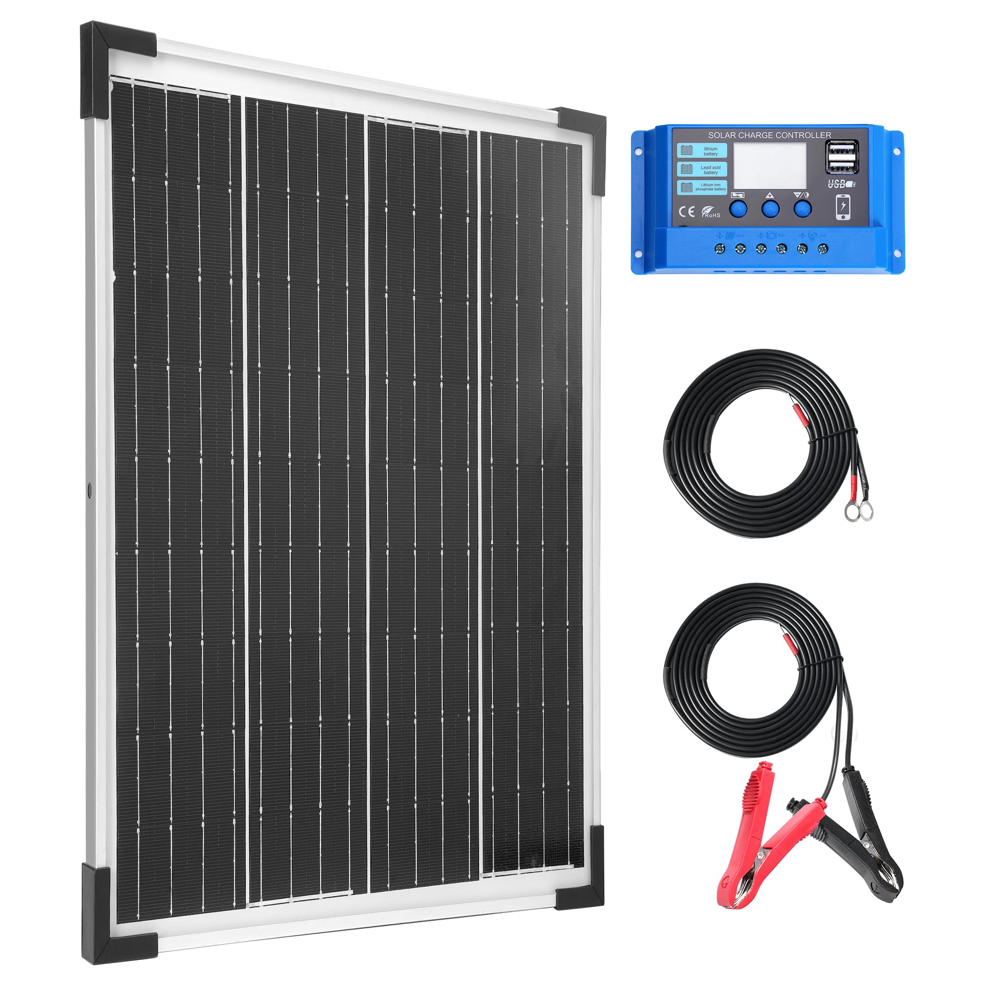 Caricabatterie Solare Auto 3W 12V - Pannello Portatile Impermeabile Per Auto Moto Barca - Mantenitore - Foto 3