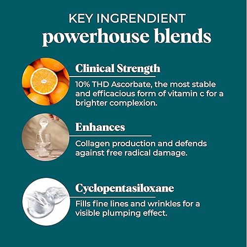 Miniatura 3 de VI DERM Concentrado iluminador de vitamina C con fórmula superconcentrada, mejora la producción de colágeno, reduce el daño UV y evita una mayor