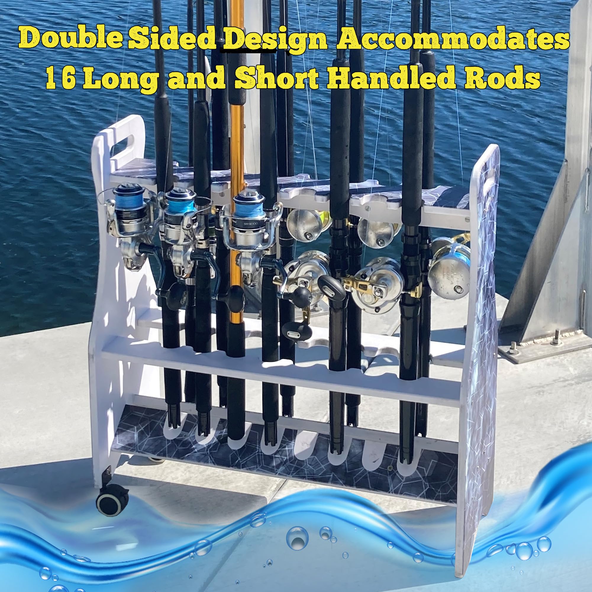 Reel Salty Fishing Rod Rolling Rack - Gray -5