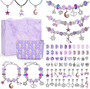 Kit Perline Per Braccialetti Fai Da Te - 6mm, 8mm, 11mm, Con Lettere E Personaggi, Per Bambine - Foto 11