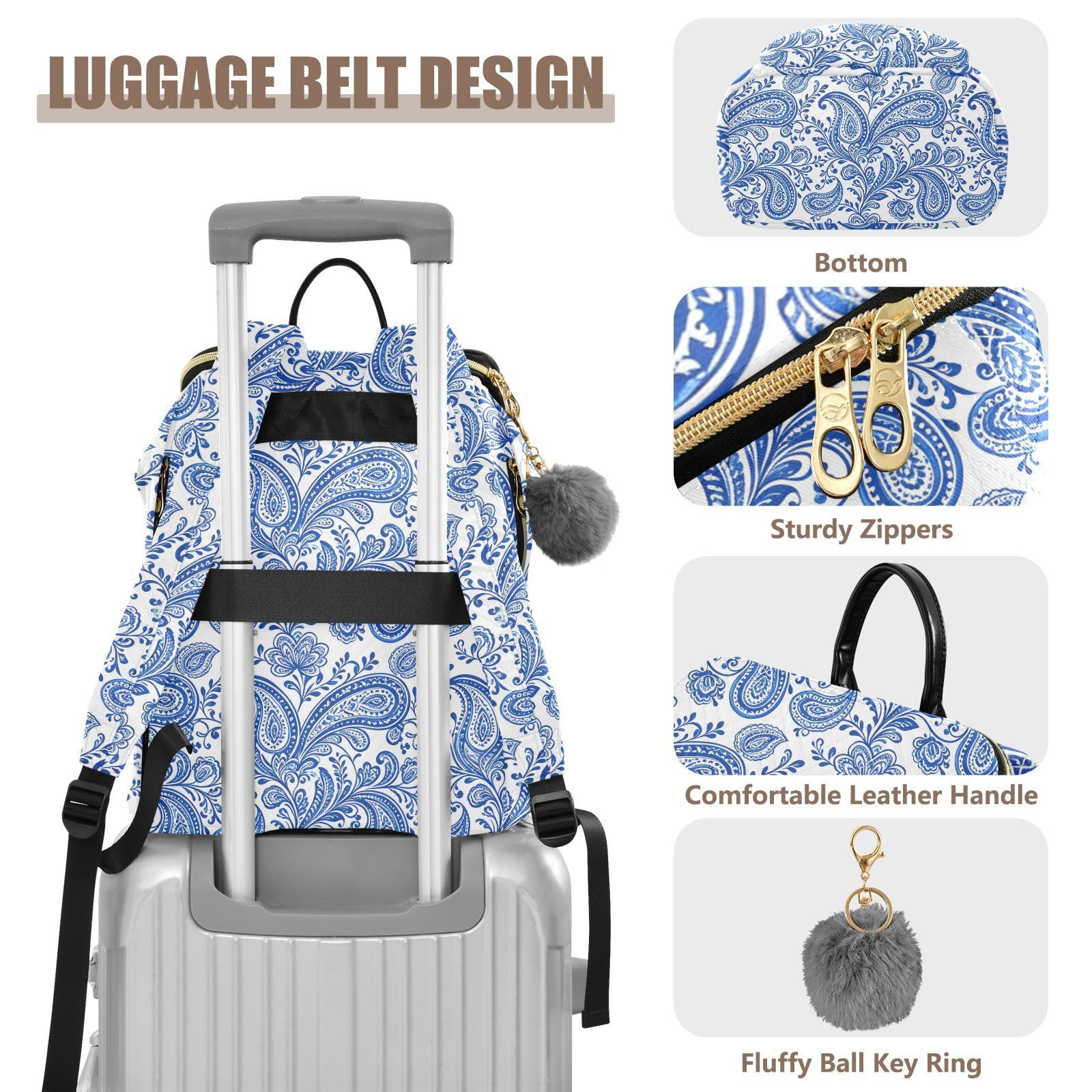 Zaino alla moda da 15 litri da donna, alla moda, robusto, leggero