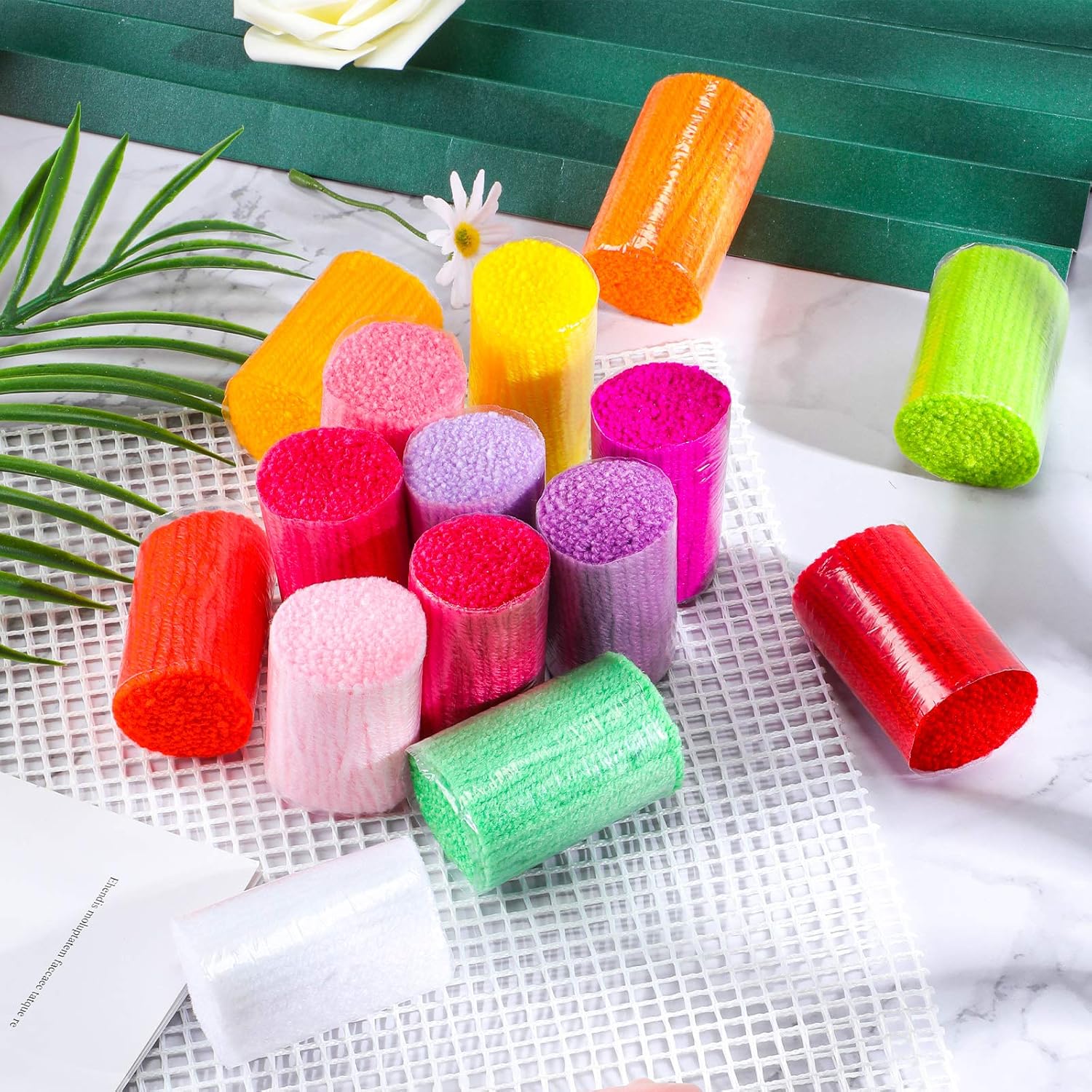 30 Pieces Latch Hook Yarn Latch Hook Yarn Precut Assorted Colorful Yarn