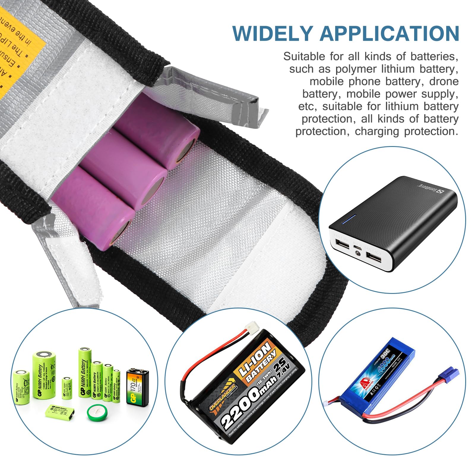 Sac De Protection Moendergo LiPo Guard - Protection Anti-feu Pour Batteries LiPo