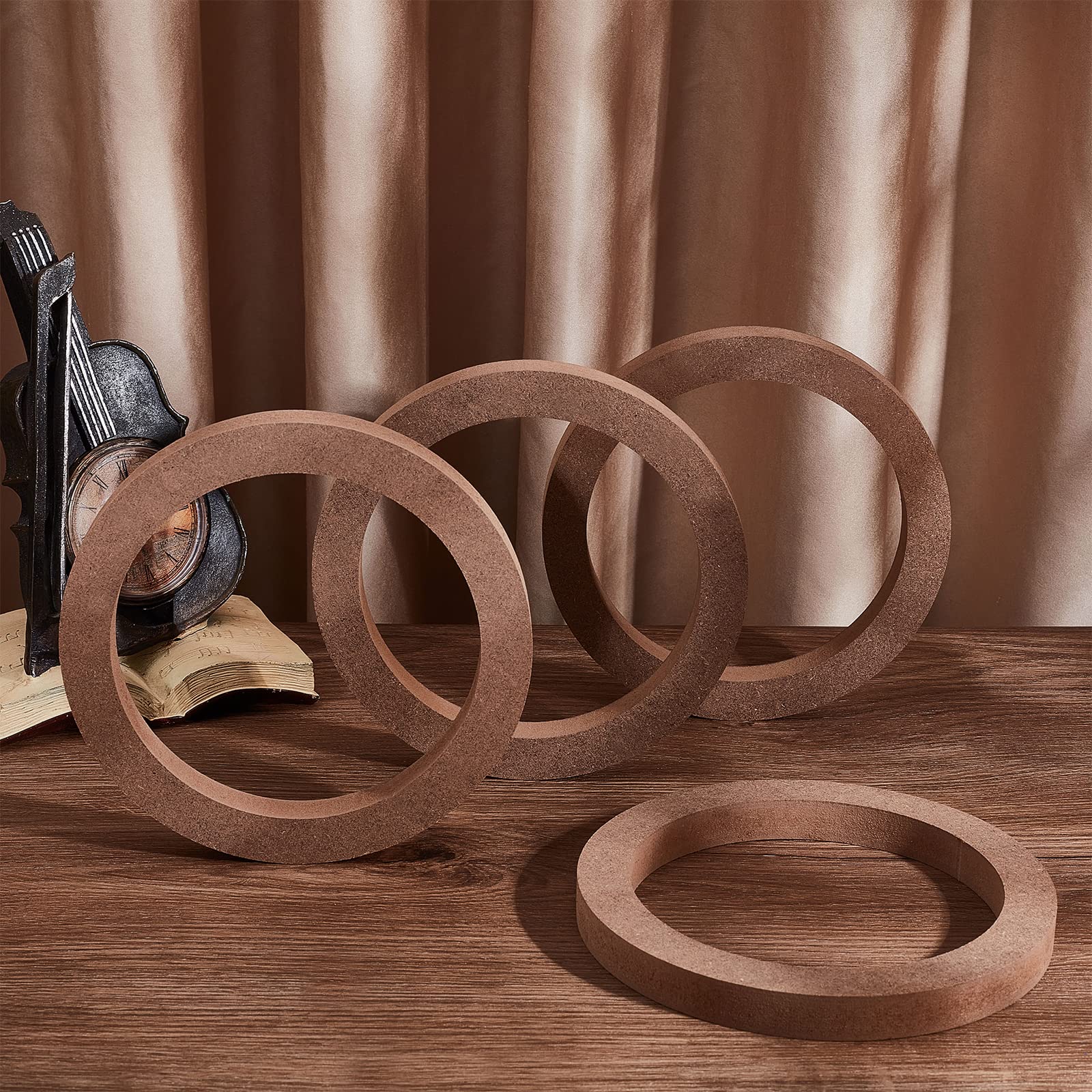 OLYCRAFT 4pz Anelli Distanziatori per Altoparlante per Auto 18.5cm Anelli per Altoparlante In MDF Anello Distanziatori per Altoparlanti In MDF di Legno Universali 6.5 Anello Distanziatore per Veicolo