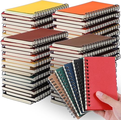 Vista 122 de Jutom 18 cuadernos pequeños en espiral, blocs de notas de 3 x 5 pulgadas, cuadernos de bolsillo pequeño a granel, mini bloc de notas con páginas