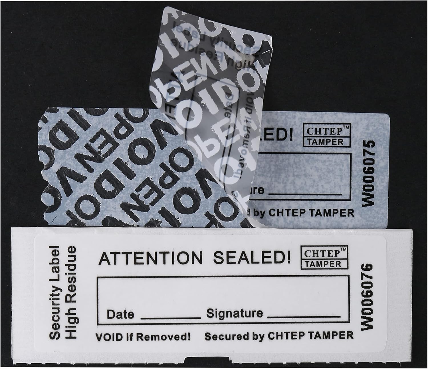100PCS Chtep Tamper Tamper Evident Stickers, 100 High