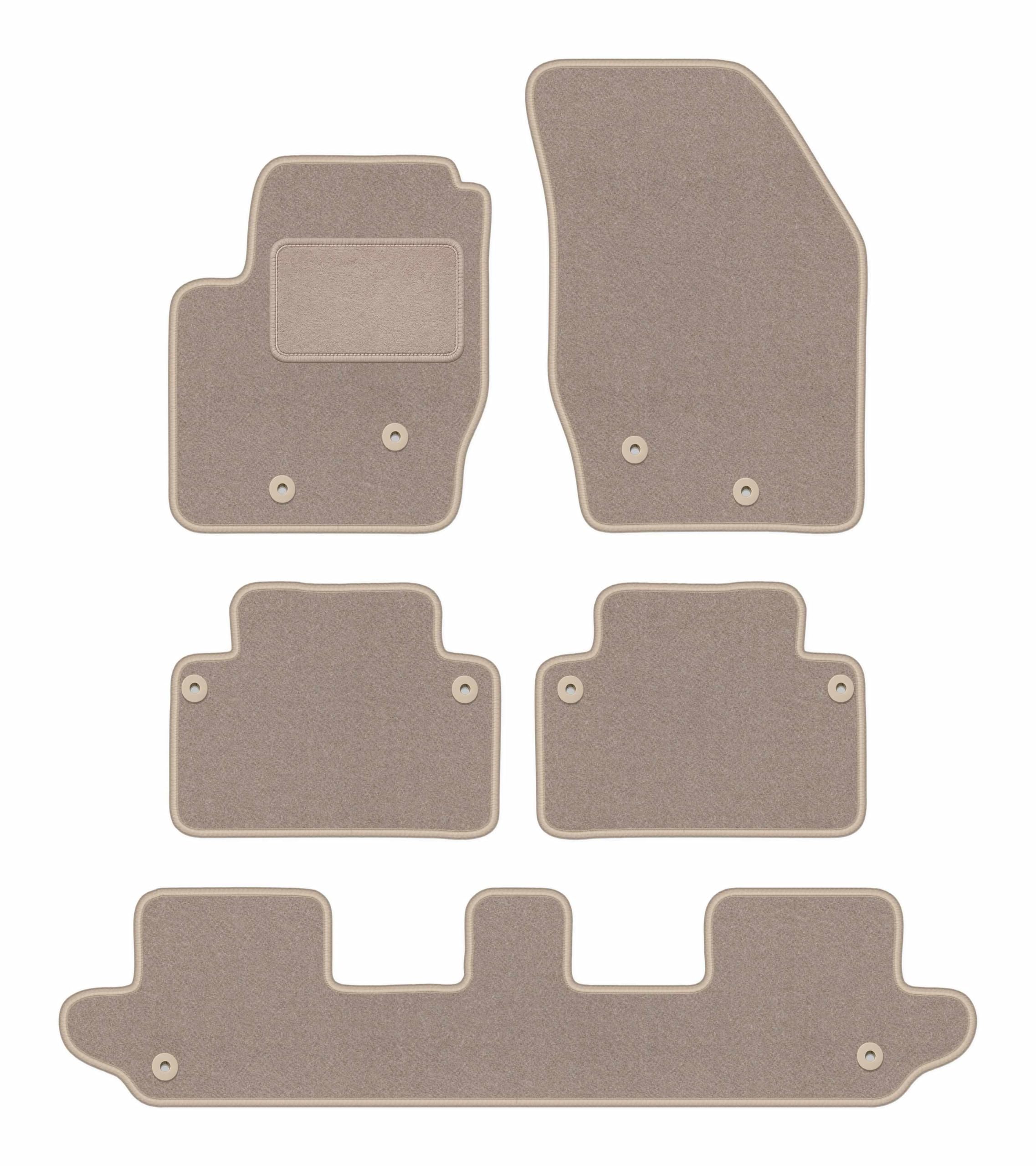 Alfombrillas de Coche de Terciopelo a Medida, compatibles con Volvo XC90 I SUV 7 plazas (2002-2014)
