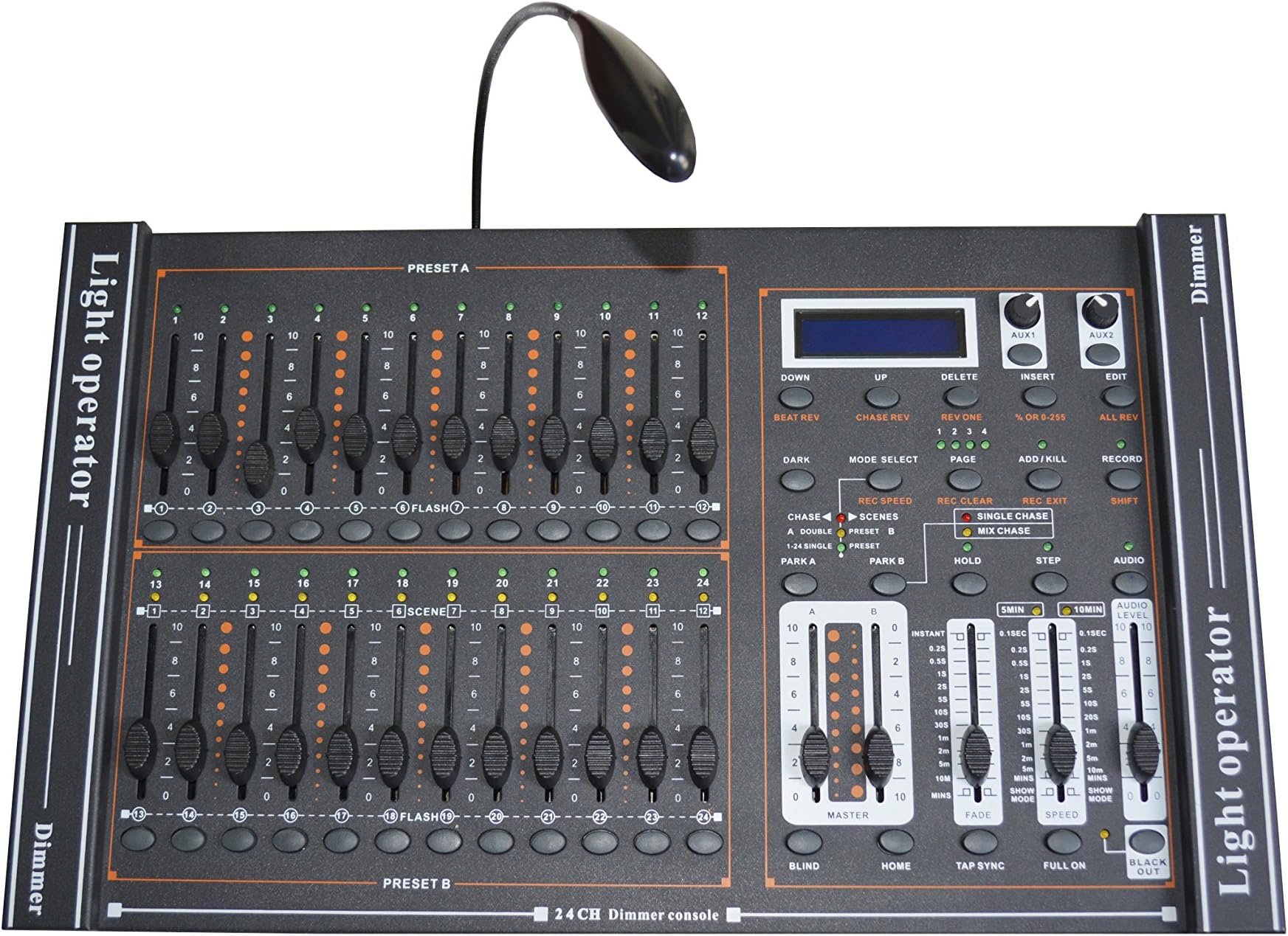 New 24 CH DMX-512 Dimming Console Stage Lighting Controller With LED Lamp Pro DJ