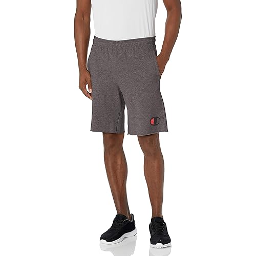 Champion Men's 10" Powerblend Graphic Short, C Logo