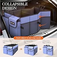 Vista 4 de HOTOR Organizador de maletero de gran capacidad: plegable para SUV y sedanes, organización resistente para accesorios de automóvil, herramientas