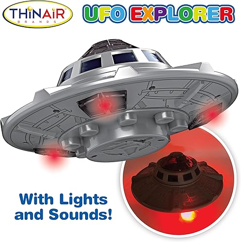 Miniatura 5 de Nature Bound Juguete espacial de nave espacial OVNI, juego de nave espacial para niños con dos extraterrestres, luces y sonidos, aventura educativa