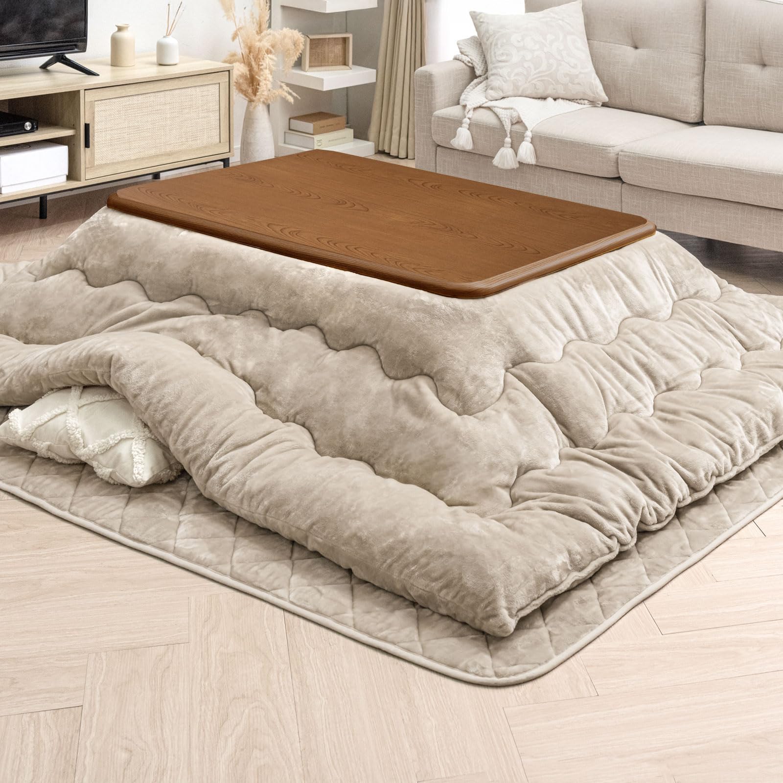 Amazon.co.jp : タンスのゲン こたつ 3点セット 長方形【速暖2秒！600W