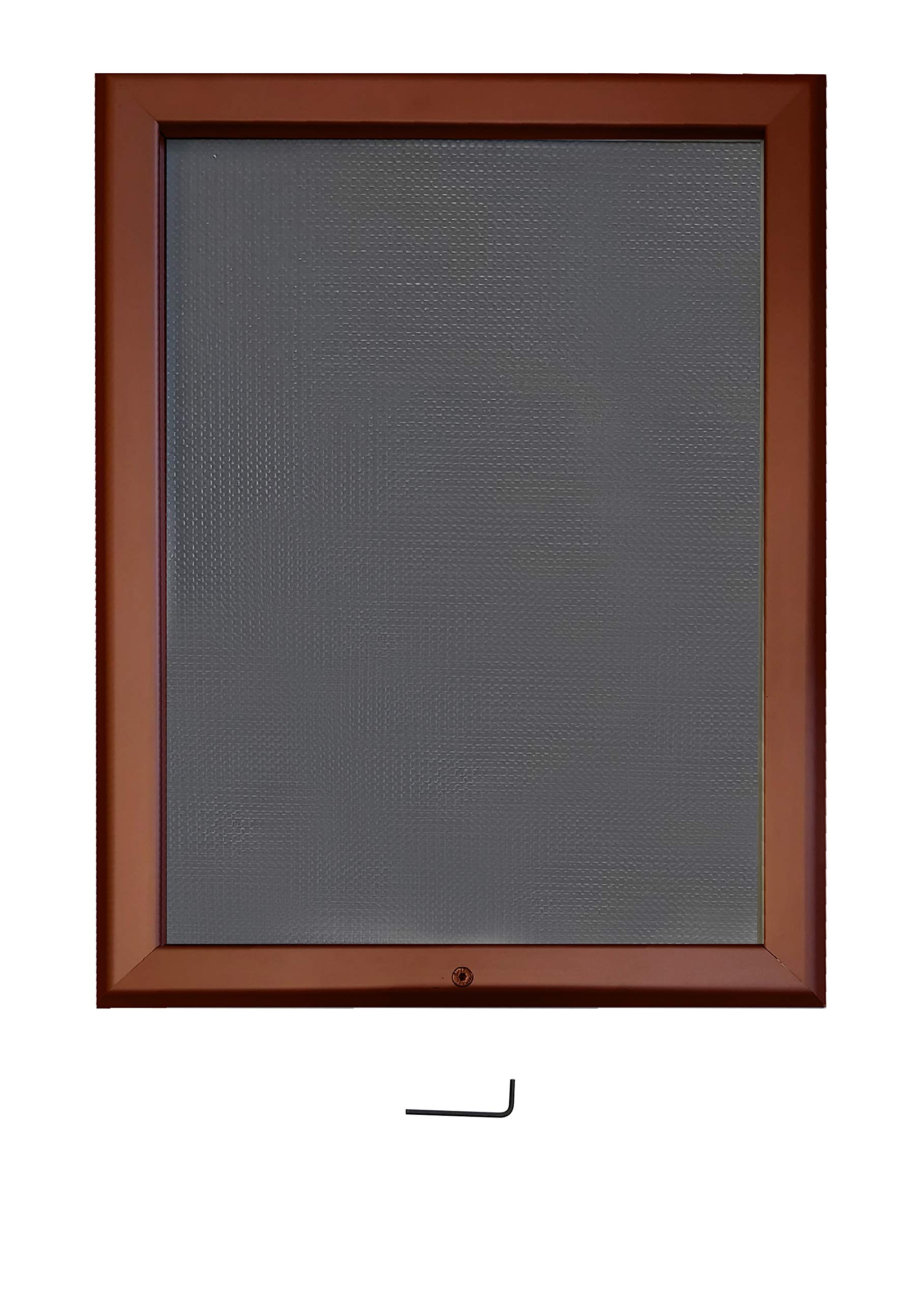 A3 Lockable Silver Black Blue White RED Mitered Snap Frames Aluminium Wall Posters Holder Click Frame Picture Clip Display Retail Wall Notice Boards (Walnut Brown)