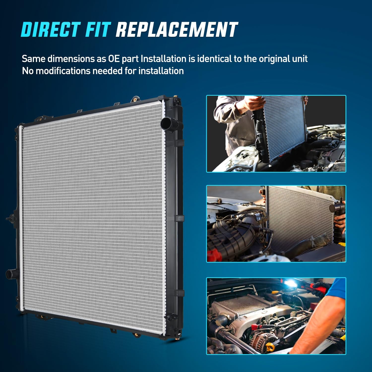Nilight Radiator for Toyota Tundra 2007-2014 2015 2016 2017 2018 2019 2020 V8 5.7L, Sequoia 2008 2009 2010 2011 2012 2013 V8 4.6L, Replace# 13549