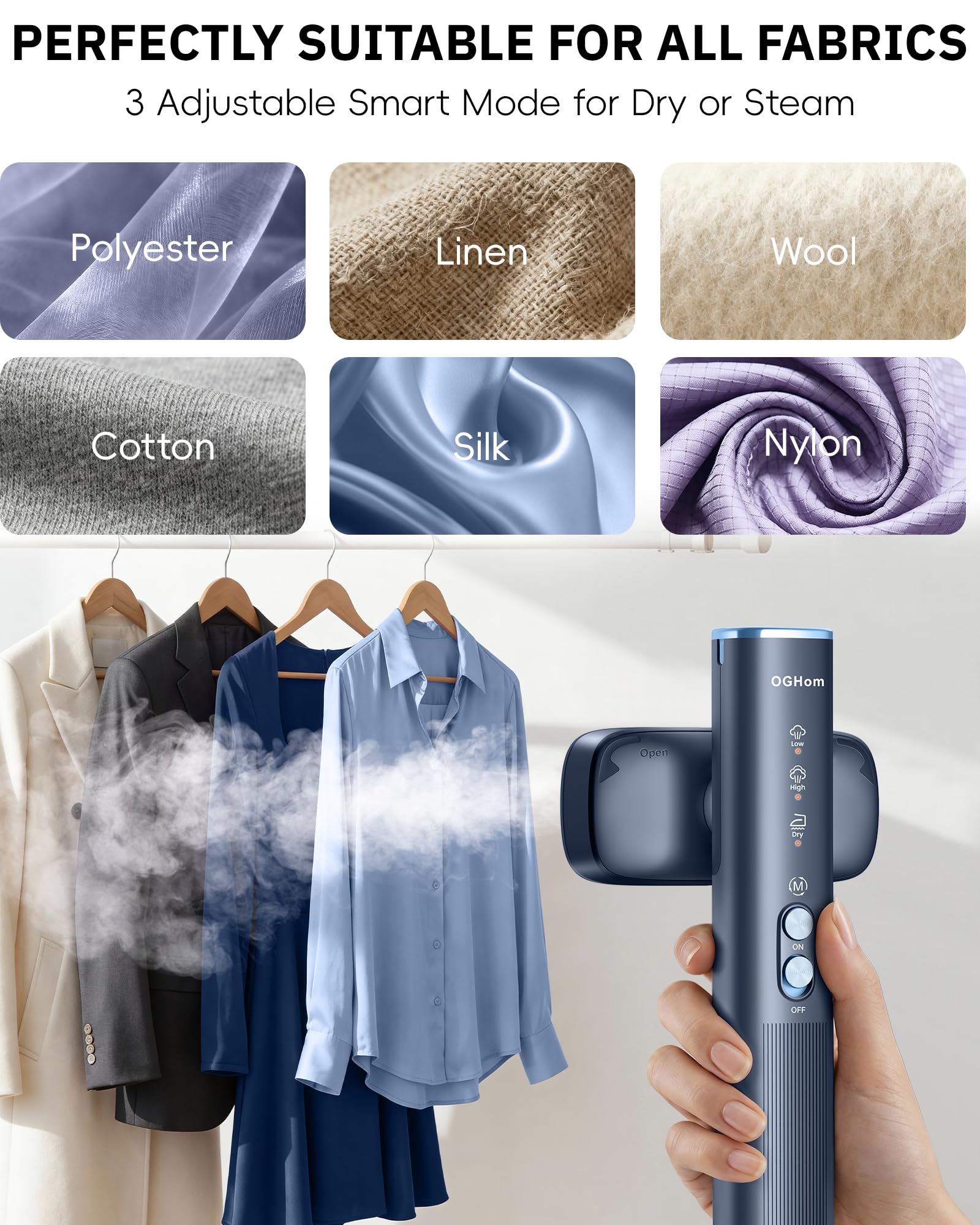 OGHom Travel Steamer - Wrinkle-Free Clothes! -4