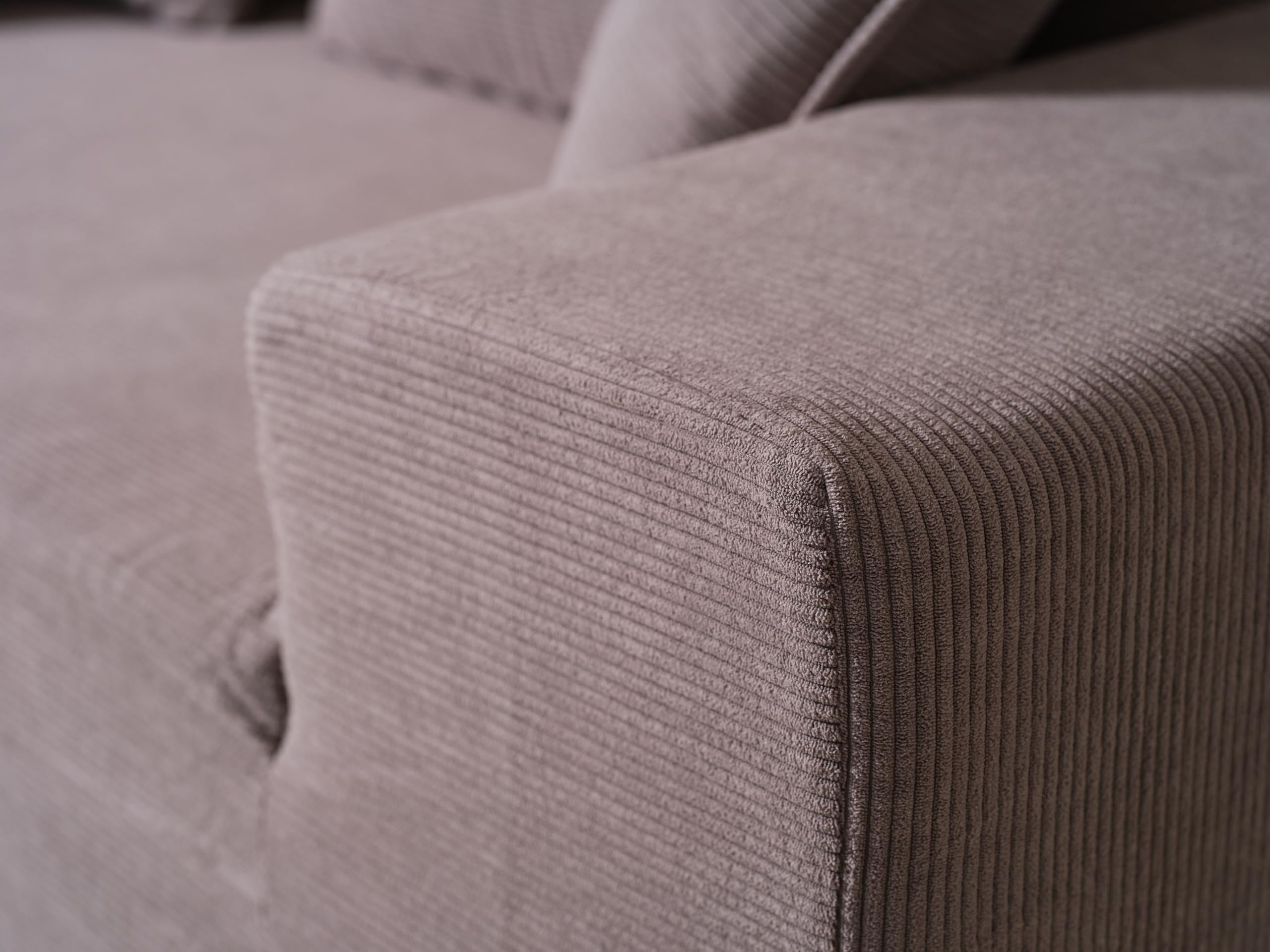 Divano Chic Modular Chaiselongue Moderno in Schiuma Compressa Spedizione Scatola Senza Montaggio (Velluto Grigio Chiaro, Chaiselongue Sinistra)
