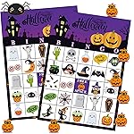 Funnlot Halloween Bingo Game for 24 Players - Party Games for Kids, School Classroom, Family Activities - Bingo Cards and Party Favors