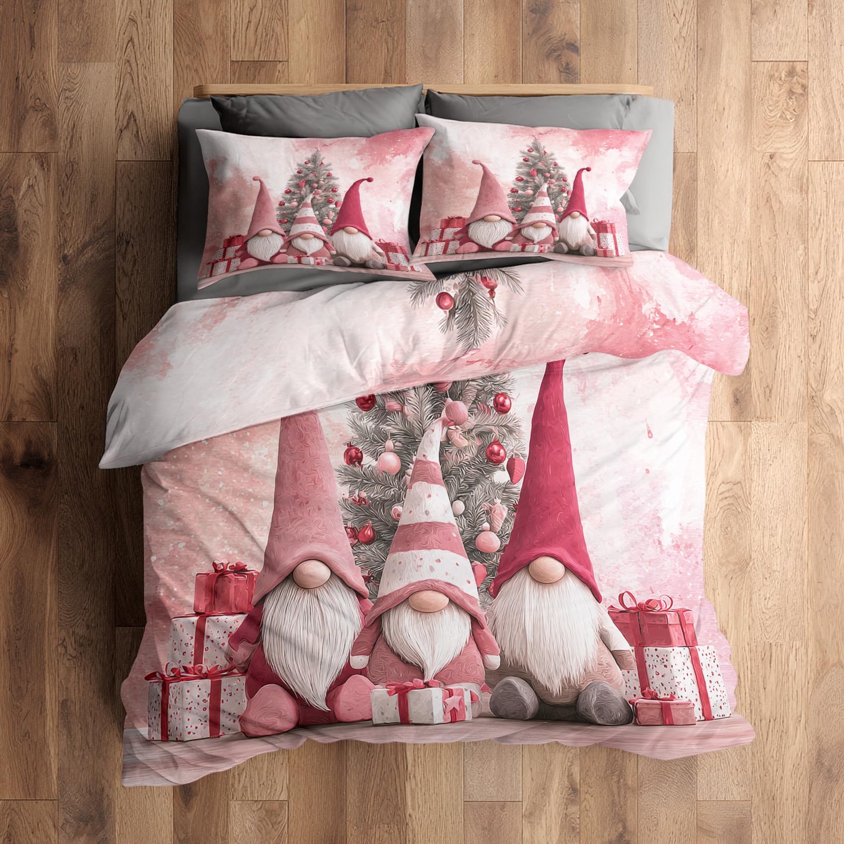 Housse de couette Noël 220x240 en microfibre douce pour transformer votre chambre en hiver