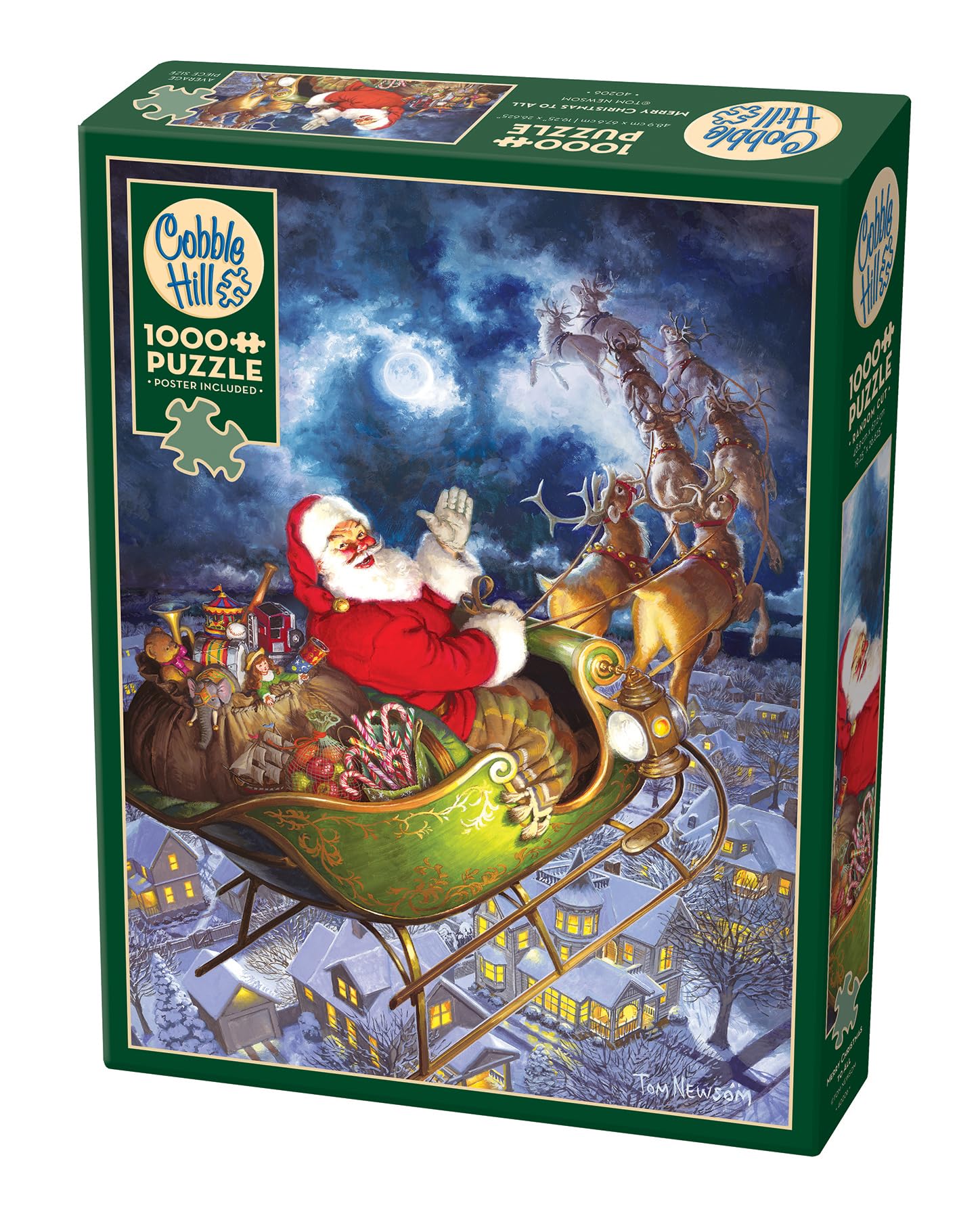 Cobble Hill Puzzle Company Ltd. 1000 Piece Puzzle Merry Christmas to All-Sample Poster Included, Deluxe, 676 x 489mm - Image 4
