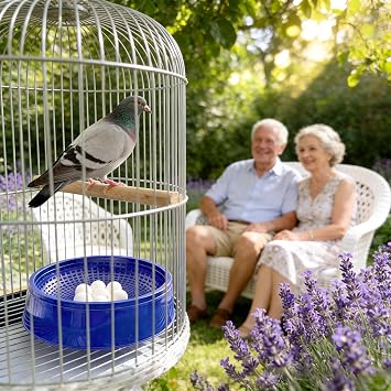 Pigeon Nesting Box | Breeding Bird Cage Dish with 3 Mats - Breathable Pigeon Accessories - for Quail Pet Parakeet Parrot Canary Chicken
