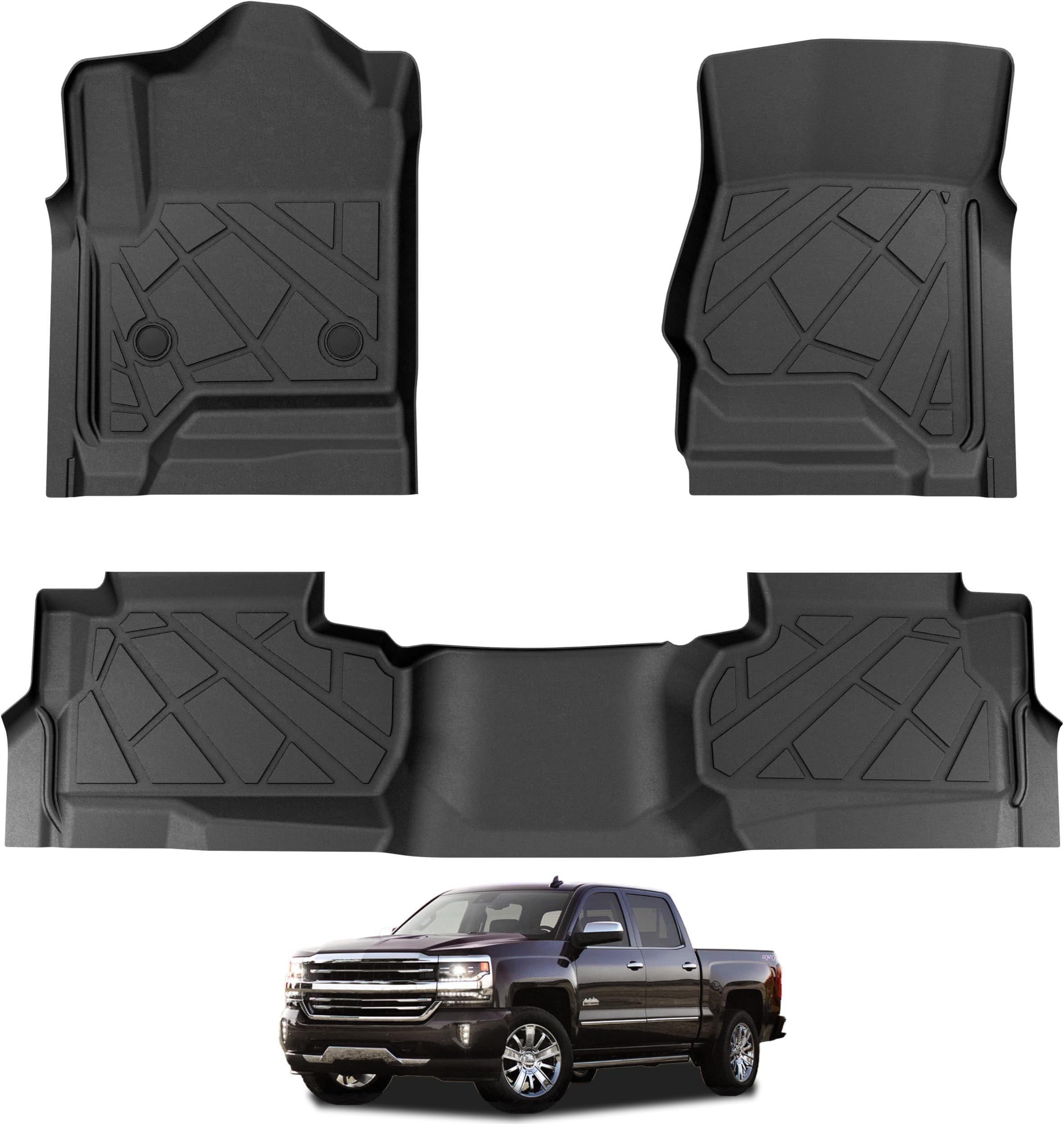 KARPAL Floor Mats for 2014-2019 Chevy Silverado/GMC Sierra 1500(19 LD Only)
