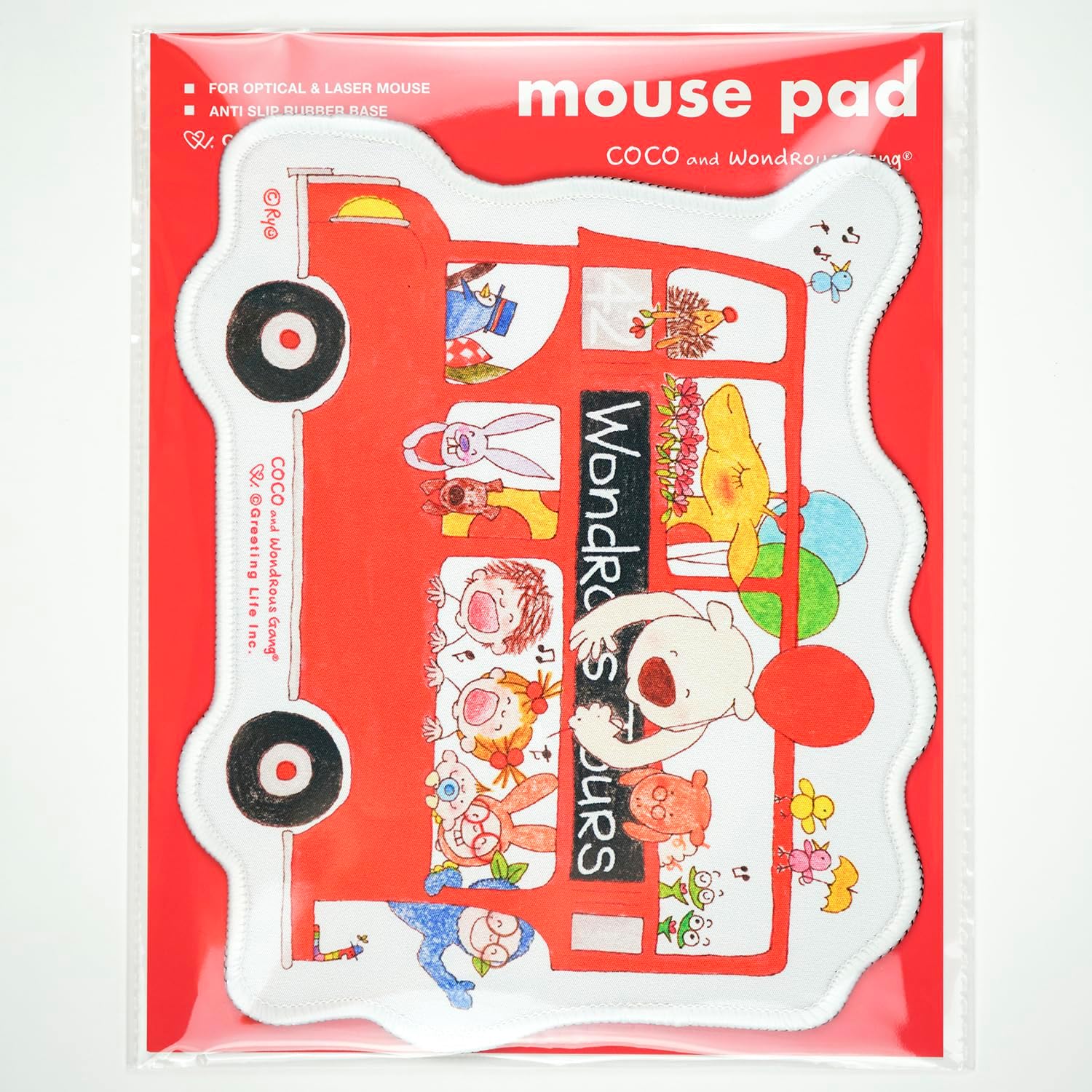 Coco-chan Greeting Life Mouse Pad Bass RYZ-1088 Red