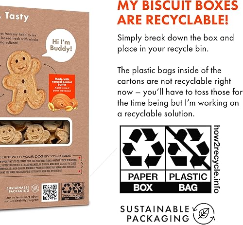 Miniatura 6 de Buddy Biscuits Golosinas saludables para perros horneadas al horno crujientes de grano entero y horneadas en los Estados Unidos