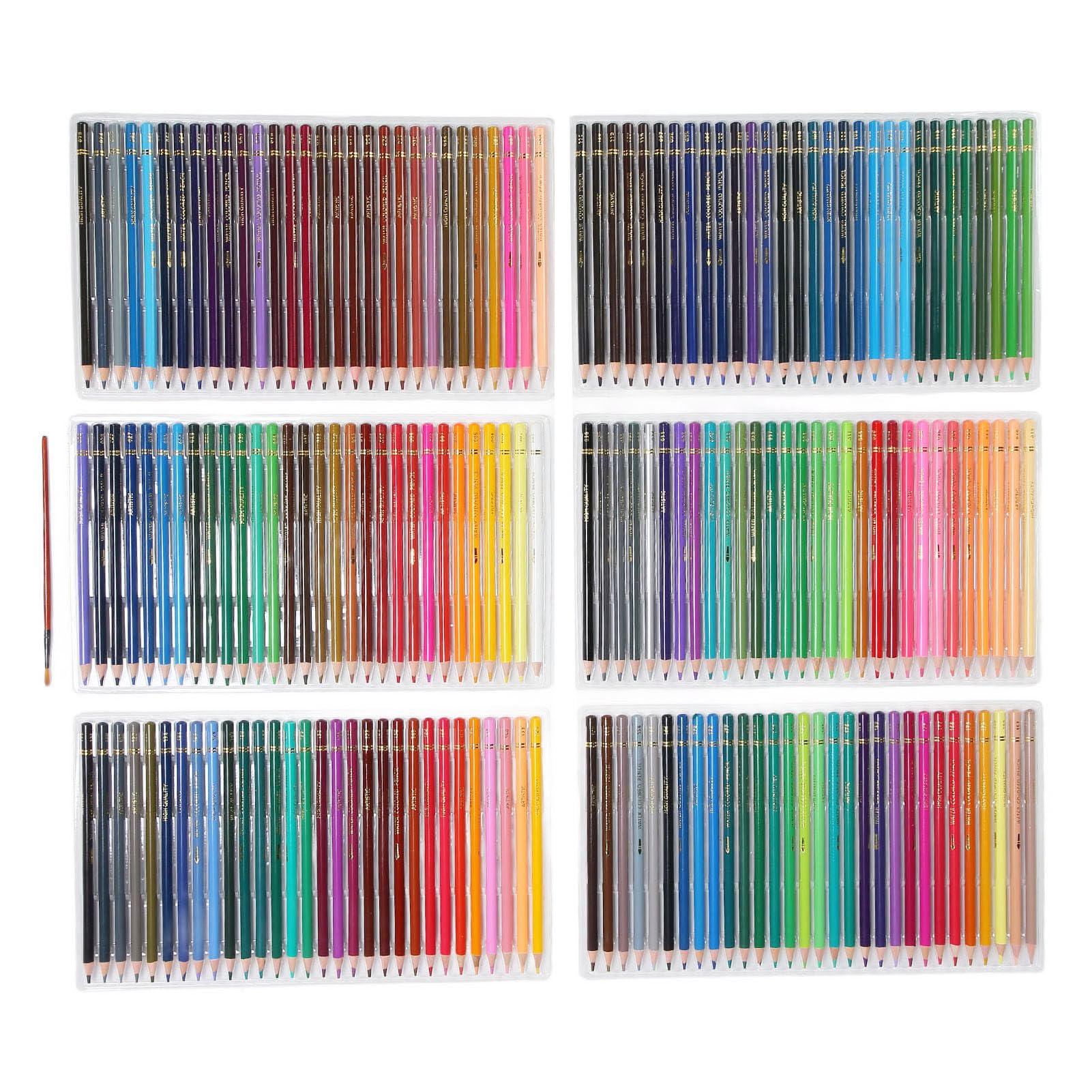 Wasserfarbstifte 7,5 mm, wasserlösliche Buntstifte zum Zeichnen, vorgespitzte Künstlerstifte mit verdicktem Kern, lebendige Farben für Kinder, Erwachsene, Studenten, inklusive (180 Farben)