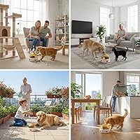 Vista 4 de Cat Puzzle Feeder, Fun Cute Duck Interactive Pet Accessories, Cat Food Puzzle for Play, Snacks, Floor Play, Pet Supplies, Home, Outdoor, Travel