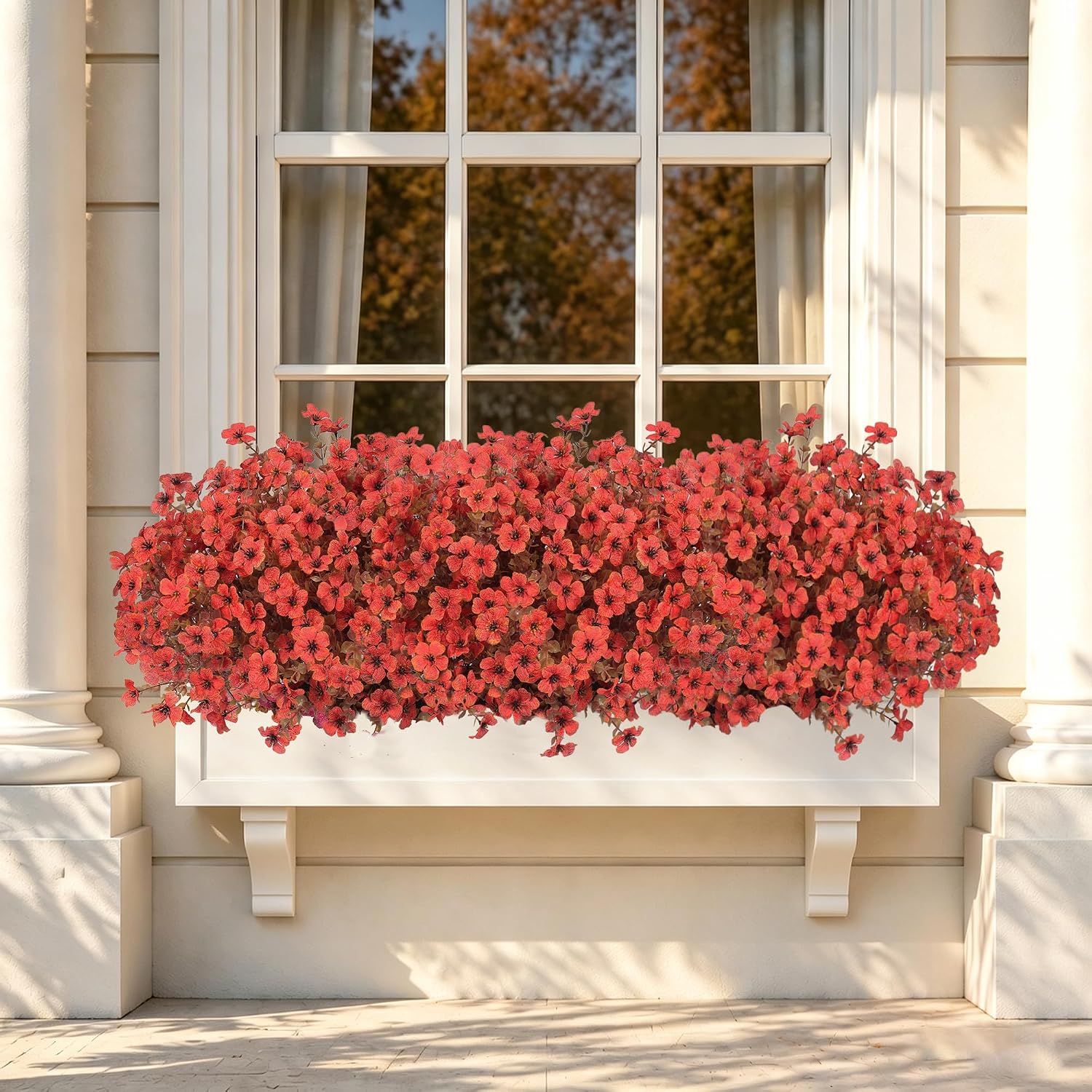Artificial Fall Flowers Plants for Outdoors Outside Decor, 12 PCS Fake Mums image 3