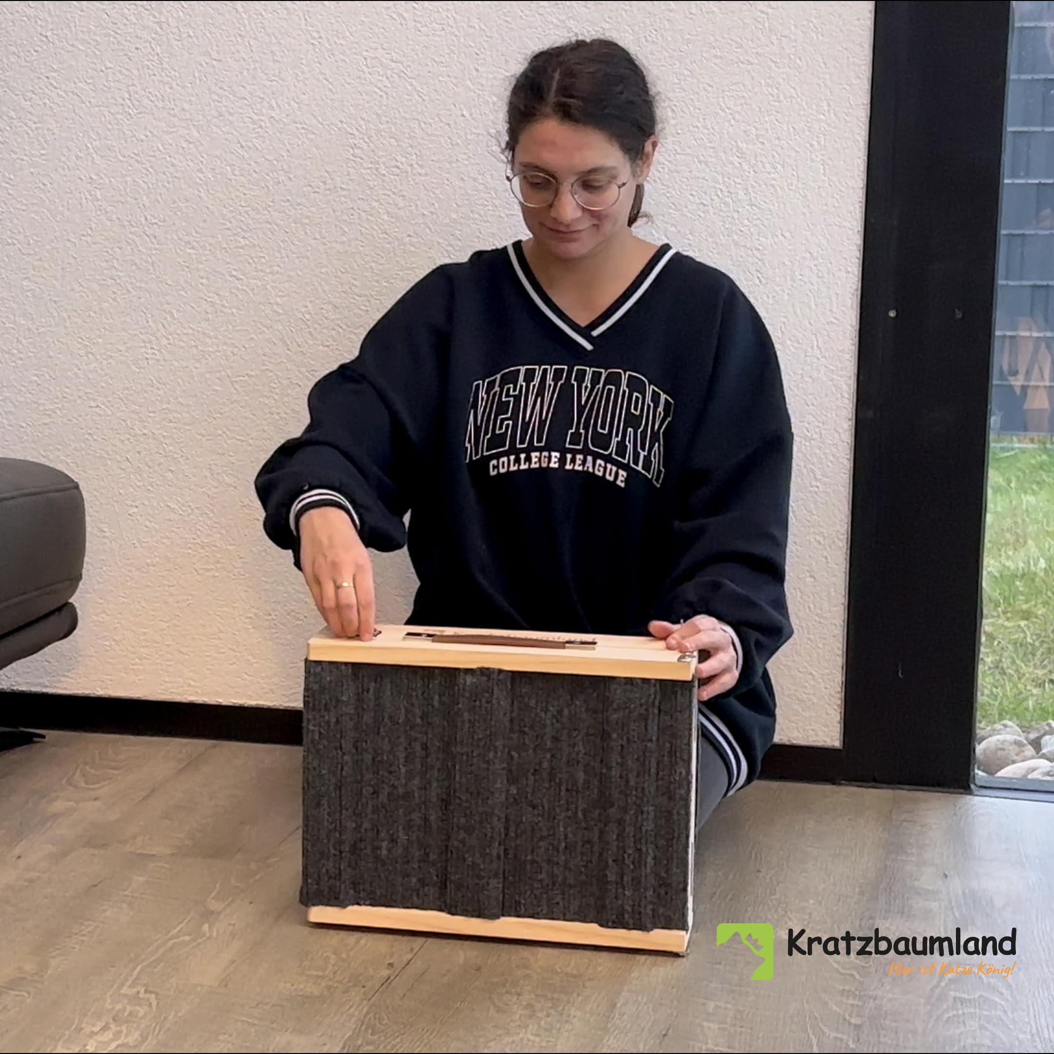 Kratzbaumland Hunde- und Katzenrampe faltbar und höhenverstellbar für Hunde und Katzen Hundetreppe Katzentreppe (Grau)