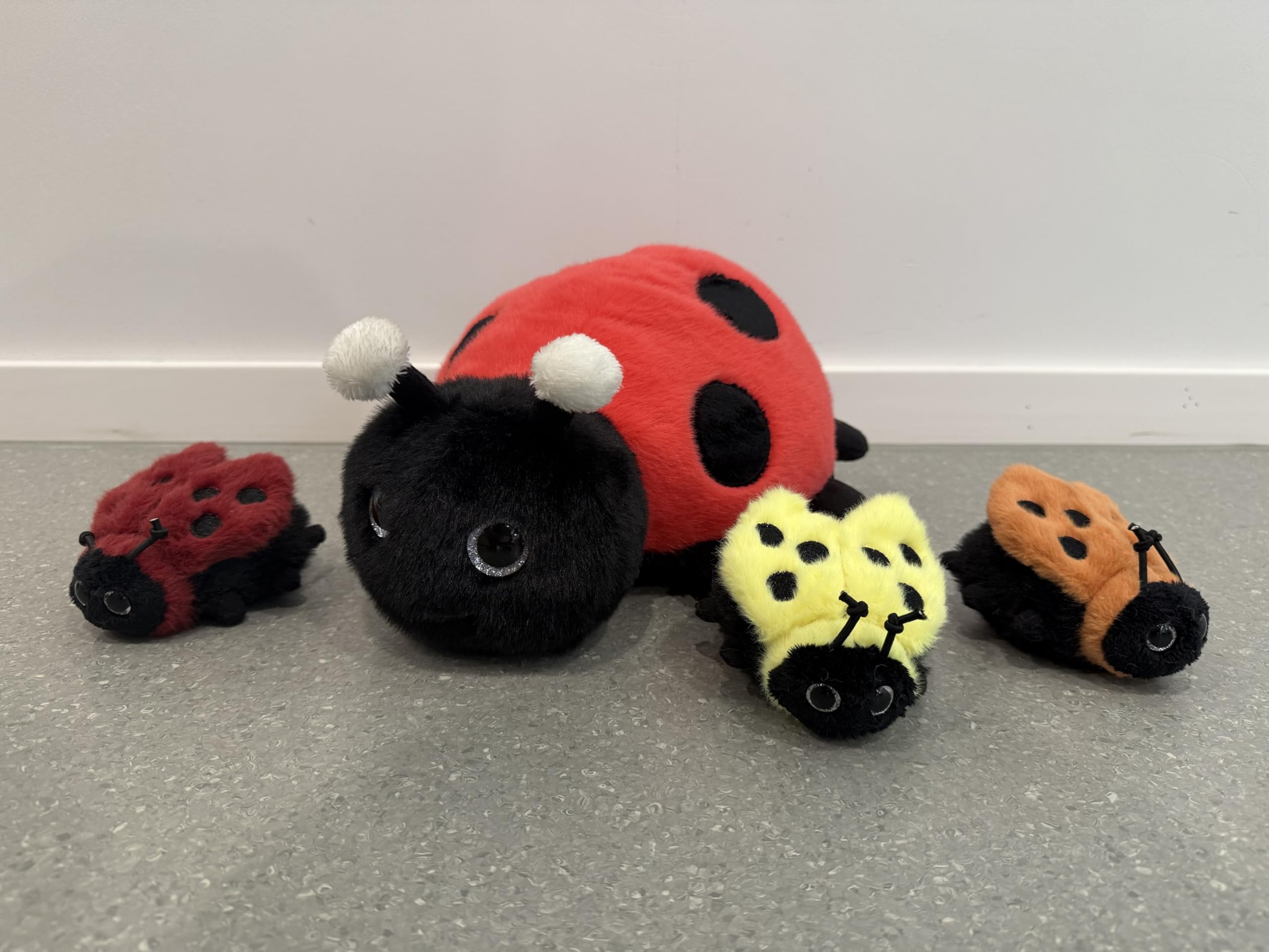 MorisMos Big Ladybug Bag Teddy with Baby Inside, Lifelike Red Ladybird Stuffed Animal Plush Cuddly, Kawaii Presents for Kids Girls Boys Birthday Party Decorations (30 cm) — image 1