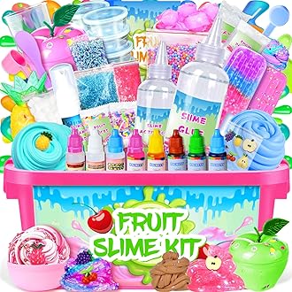 Glimmer Crunchy & Foam Slime Making Kit for Girls - Jelly Cubes & Glowing Slime, Stress Relief Toys for Kids 6-12, Classroom Rewards & Party Supplies